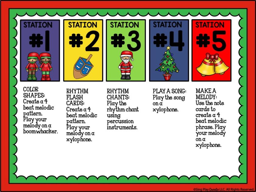 Music Class holiday stations are a great way to use "pre-holiday" energy in your music room. 