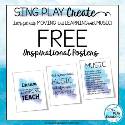 sing play create inspirational posters