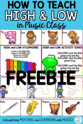 How To Teach High and Low in Music Class by Sing Play Create