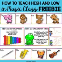 How to Teach High and Low in Music Class Sing Play Create
