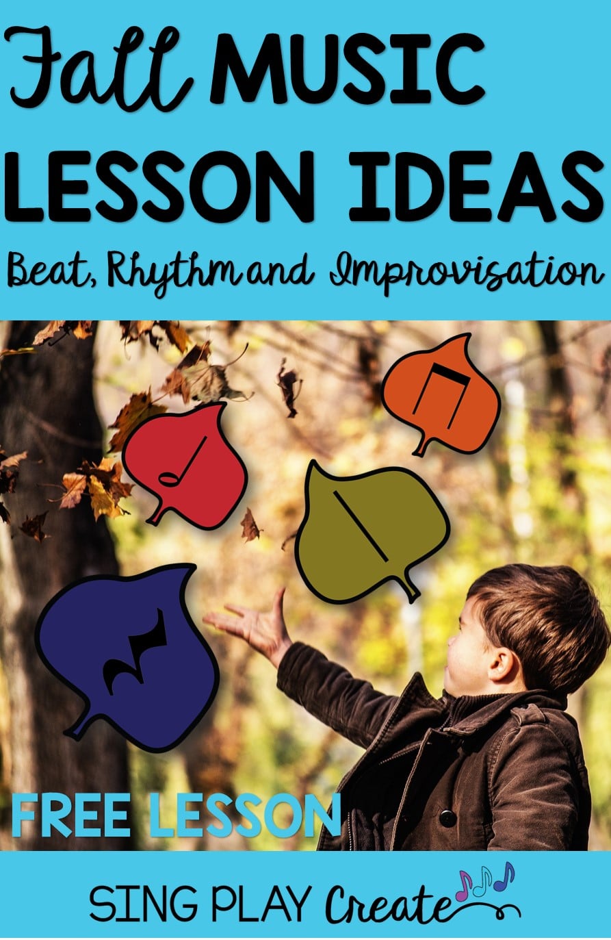 Fall Music Class Lesson Ideas for the elementary music classroom.  I'm sharing Orff activities, rhythm, solfege, beat for all grade levels. 