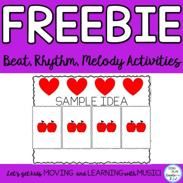 Free resource from sing play create for music education teachers to teach beat and rhythm.