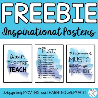 Free music education posters from Sing Play Create.