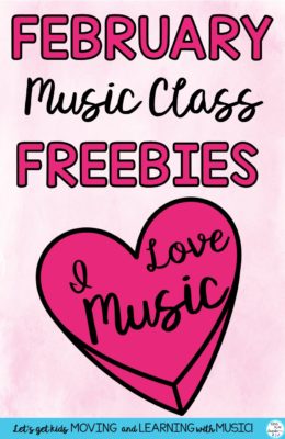 Sing Play Create music education freebies for February music class activities. 
