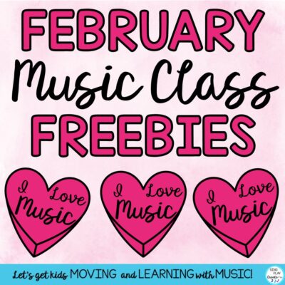 Sing Play Create music education freebies for February music class activities. 