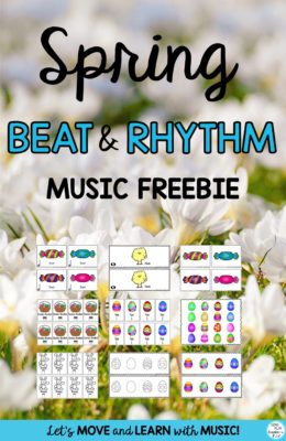 Music Education Spring Themed flashcards for elementary music teachers.