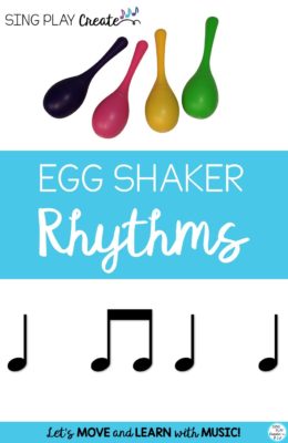 Free shaker egg activities for the music classroom from Sing Play Create.