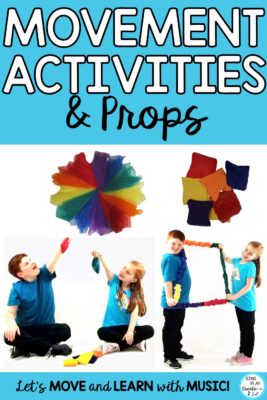 Movement activities and props for music and movement classes.