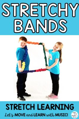 Stretch Learning using Stretchy and Connect a bands in your music and preschool classroom. 