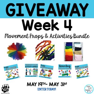 Week 4 of the Bear Paw Creek and Sing Play Create Giveaway!
