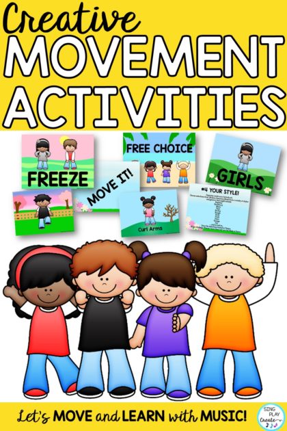 Movement activities, freeze dance, stations and more in this resource from Sing Play Create.