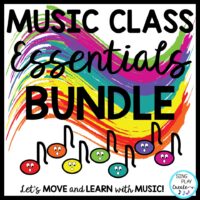 Music Class Essentials bundle of songs, games, activities, decor, and planner!