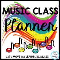 Elementary music teacher planner.