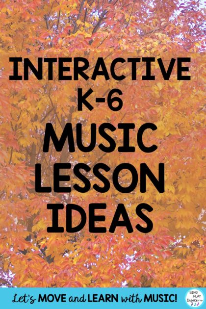 Interactive music class ideas.