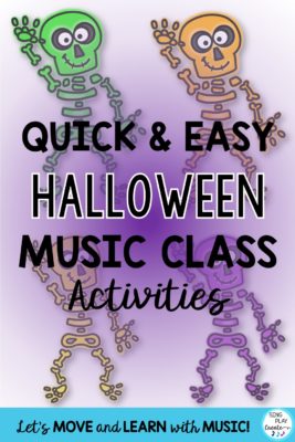 Halloween music class activities for the elementary music teacher.