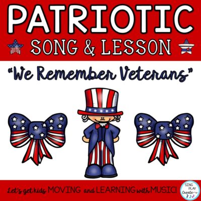 Orff arrangement for Elementary music lessons"We Remember Veterans"