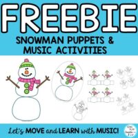 Freebie Snowman puppets