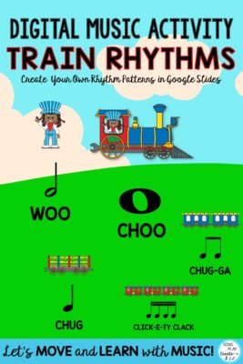 Music Rhythm Activities Level 2: Digital Google Slides & Presentation Posters