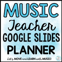 editable google slides music teacher planner