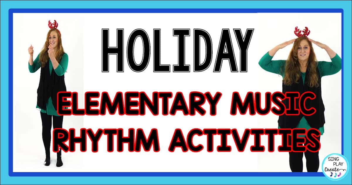 I'm sharing some elementary music holiday rhythm activities you can use to keep engagement high in your December music classes.