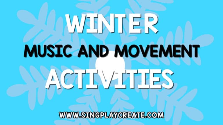 It’s winter time and I’ve got some fun winter movement movement and music activities you can use to help students stay engaged during the colder weather. These activities can be used as classroom brain breaks, movement activities, and in your virtual and in person classrooms.