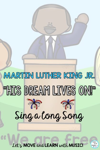  I’m sharing the song "His Dream Lives On" to honor Martin Luther King Jr.  to help our students understand freedom and equality. Available on Spotify, YouTube and TpT.