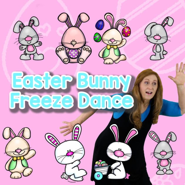 Easter Bunny FREEZE DANCE MOVEMENT, WORKOUT, PE ACTIVITY