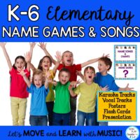 Elementary Classroom Community Brain Breaks, Name Games, Songs & Chants: K-6