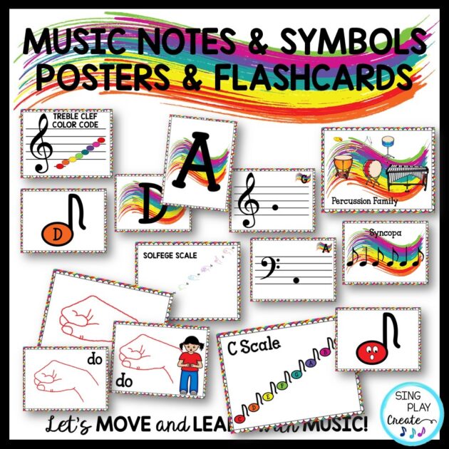 Music Class Essentials Decor Bundle: Presentation, Posters, Flashcards ...
