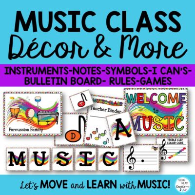 Create a fun and vibrant music classroom with these standards based music color posters and signs for bulletin boards, presentations and games.