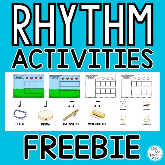 FREEBIE INSTRUMENTS RHYTHM ACTIVITY: DIGITAL & PRITABLE MUSIC ACTIVITIES