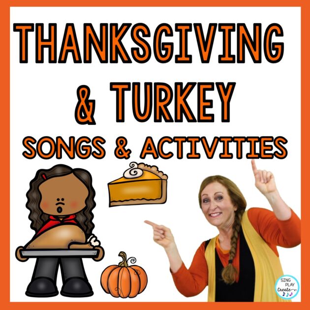Elementary teachers who sing in their classroom will love this playlist of Thanksgiving and Turkey songs and activities.