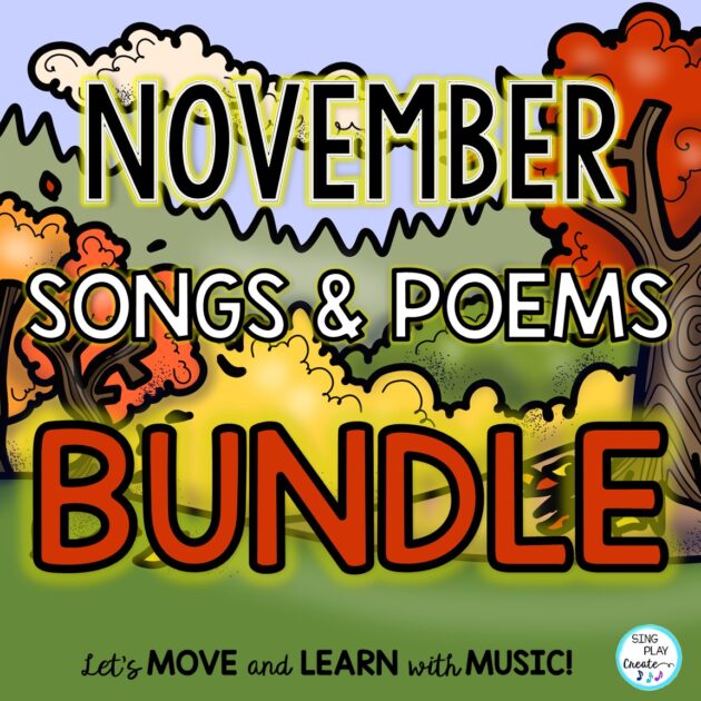 NOVEMBER FINGERPLAYS, SONGS, POEMS BUNDLE