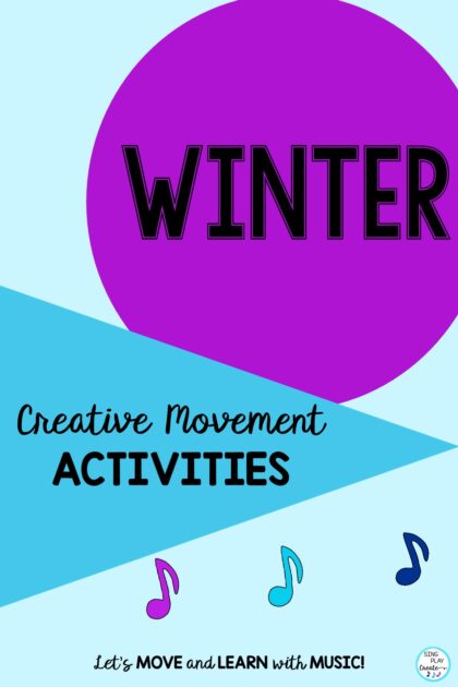 Although it’s the end of December- there’s January music lessons staring you in the face.  SPLAT! Don’t get caught with a snowball in your face. It’s okay to ease students back into the swing of things that first week back from the holidays.  Here are some winter creative movement activities for children you can use in January.
