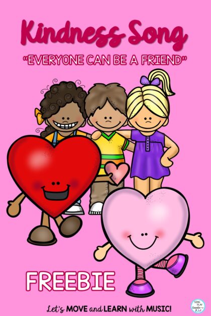 Free Valentine's Day friendship song. Everyone can be a friend all around the world. Free from Sandra at Sing Play Create
