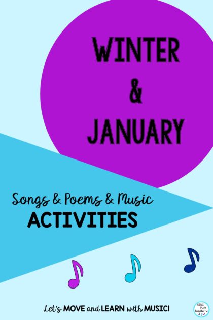 I'm sharing January and Winter Songs and Poems any teacher can use to help students read-sing- and MOVE. Classroom teachers love to use poetry and songs set to familiar nursery rhyme tunes. 
