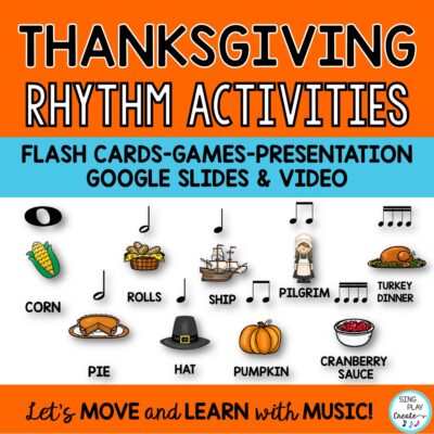 Elementary Music Thanksgiving Rhythm Activities for Playing, Composing, Creating