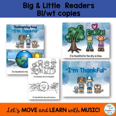 Thanksgiving Song & Literacy Activities “I’m Thankful” ELA, PreK-1