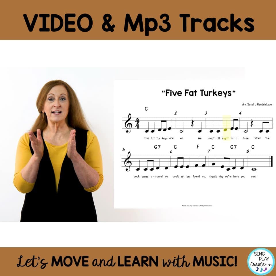 Five Fat Turkeys Music Lesson