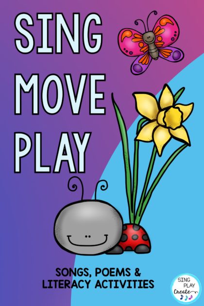 SING MOVE PLAY LITERACY ACTIVITIES for the preschool, kindergarten and music teacher who wants to incorporate movement activities with science, reading and math learning.  Sing-Move-Play-Learn It's Important.
