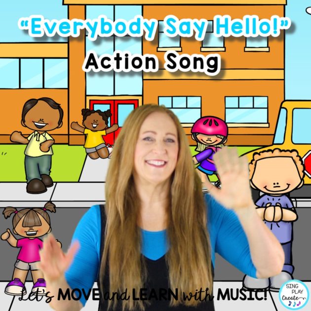 Kindergarten Hello Song, Back to school song and activities. Great for preschool classrooms too!