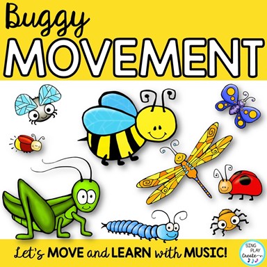 Buggy Movement Activity Posters, Cards, Presentation for Freeze Dance Activities "