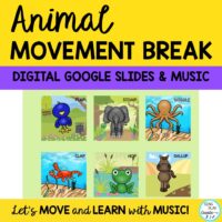 Animal Moves Brain Break, Movement Game| Interactive Google Slides