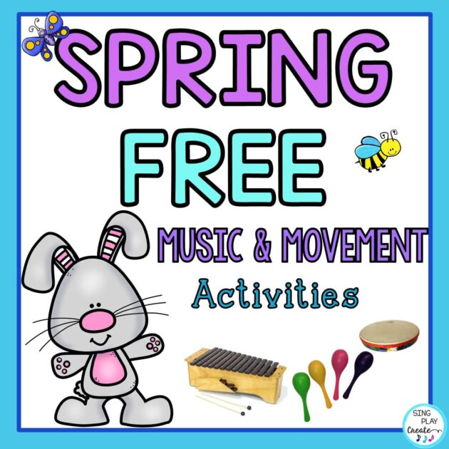 Free Spring music and movement activities for teachers in music, preschool, home, and kindergarten classes.