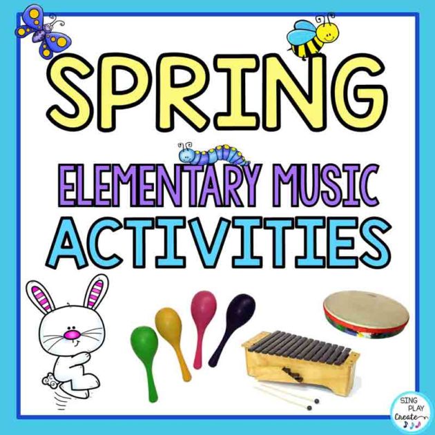 Elementary music activities for spring in the music room. I’ll be sharing some of my favorite spring games and lessons that you can incorporate into your music lessons.