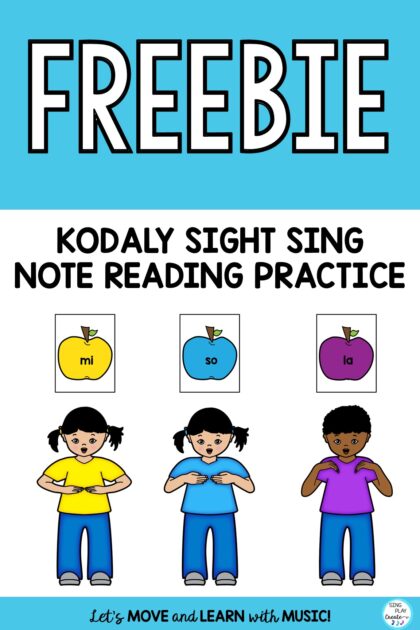 Free Kodaly Sight Sing and Note Reading practice