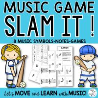 Music Theory Game "Slam It!" Notes, Symbols, Flash Cards