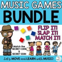 Music Class Games Bundle for Music Notes, Symbols, Instruments, Solfege K-6