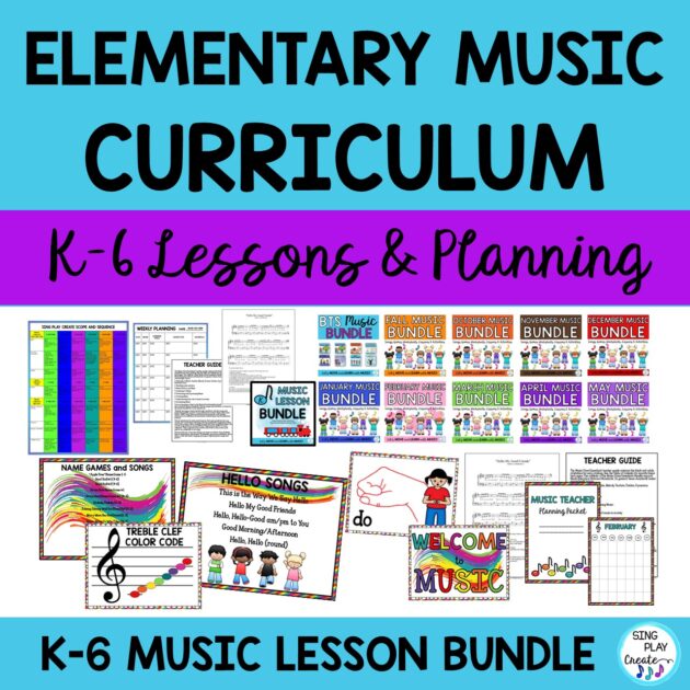 K-6 Elementary Music Curriculum Lessons & Activities: Year Long BUNDLE