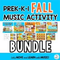 Fall Music Lesson and Activity Bundle: PREK-K-1 Beat, Rhythm, Scarf, Kodaly, Orff